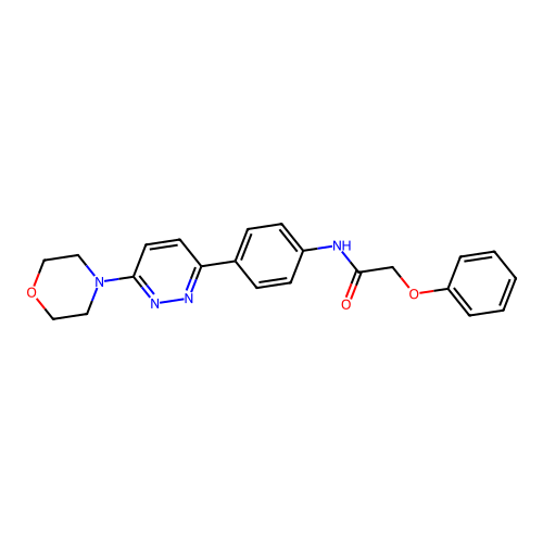 N-(4-(6-morpholinopyridazin-3-yl)phenyl)-2-phenoxyacetamide structure