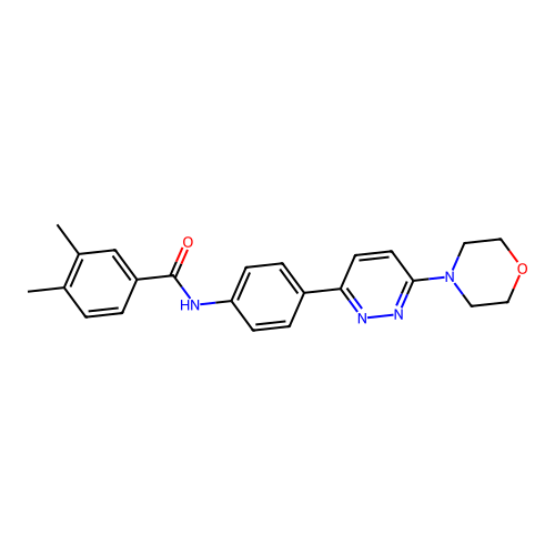 3,4-dimethyl-N-(4-(6-morpholinopyridazin-3-yl)phenyl)benzamide structure