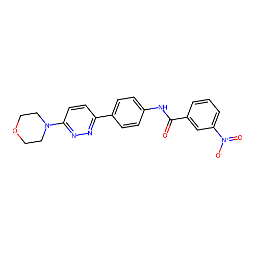 N-(4-(6-morpholinopyridazin-3-yl)phenyl)-3-nitrobenzamide structure