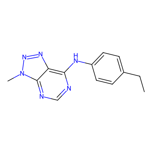N-(4-ethylphenyl)-3-methyl-3H-[1,2,3]triazolo[4,5-d]pyrimidin-7-amine structure