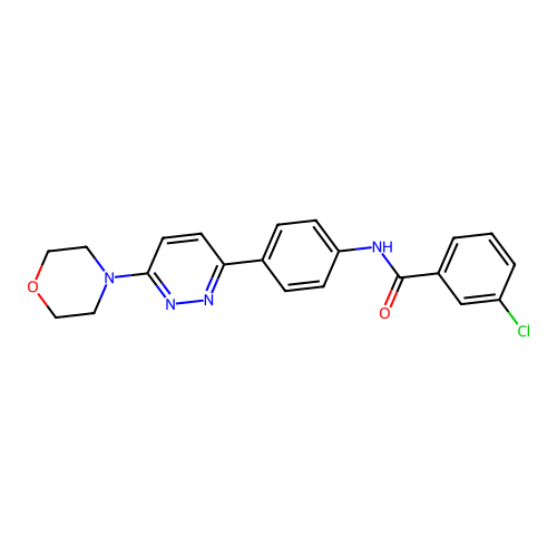 3-chloro-N-(4-(6-morpholinopyridazin-3-yl)phenyl)benzamide structure