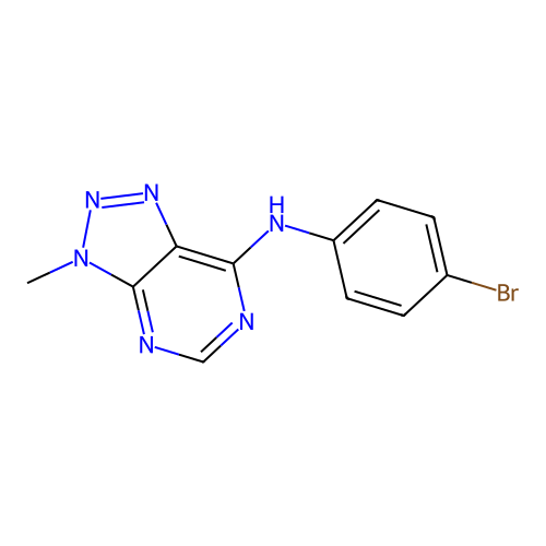 N-(4-bromophenyl)-3-methyl-3H-[1,2,3]triazolo[4,5-d]pyrimidin-7-amine structure
