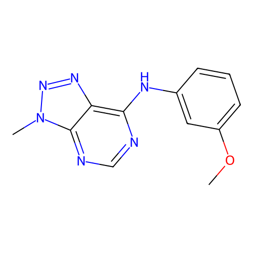 N-(3-methoxyphenyl)-3-methyl-3H-[1,2,3]triazolo[4,5-d]pyrimidin-7-amine structure
