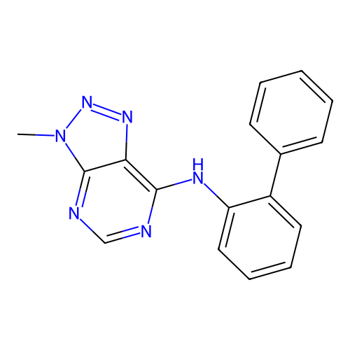 3-methyl-N-(2-phenylphenyl)triazolo[4,5-d]pyrimidin-7-amine structure