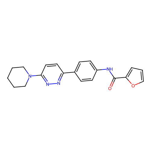 N-(4-(6-(piperidin-1-yl)pyridazin-3-yl)phenyl)furan-2-carboxamide structure