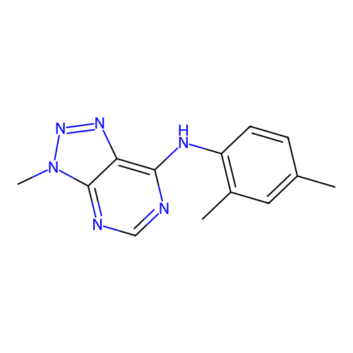 N-(2,4-dimethylphenyl)-3-methyl-3H-[1,2,3]triazolo[4,5-d]pyrimidin-7-amine structure