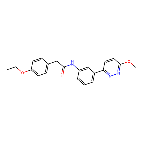 2-(4-ethoxyphenyl)-N-[3-(6-methoxypyridazin-3-yl)phenyl]acetamide structure