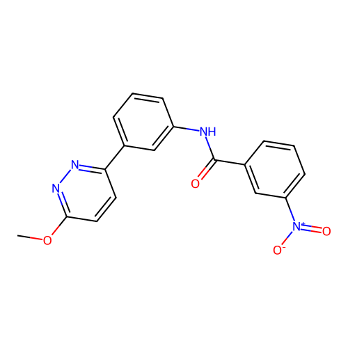 N-[3-(6-methoxypyridazin-3-yl)phenyl]-3-nitrobenzamide structure