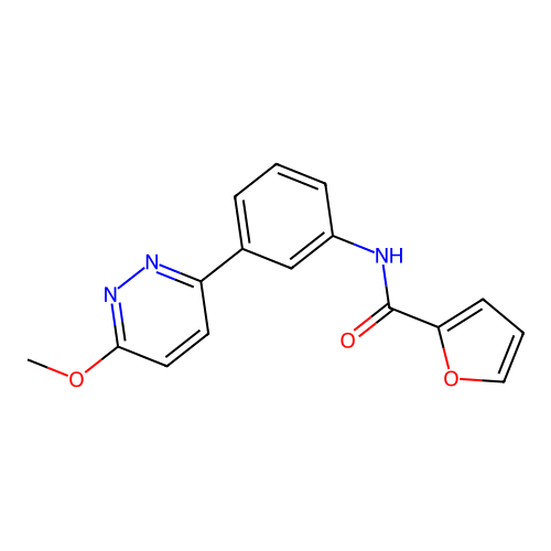 N-(3-(6-methoxypyridazin-3-yl)phenyl)furan-2-carboxamide structure