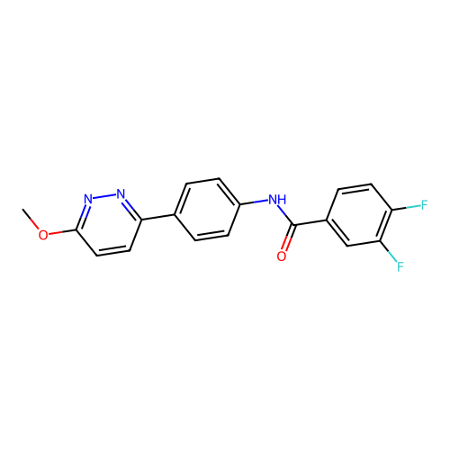3,4-difluoro-N-[4-(6-methoxypyridazin-3-yl)phenyl]benzamide structure
