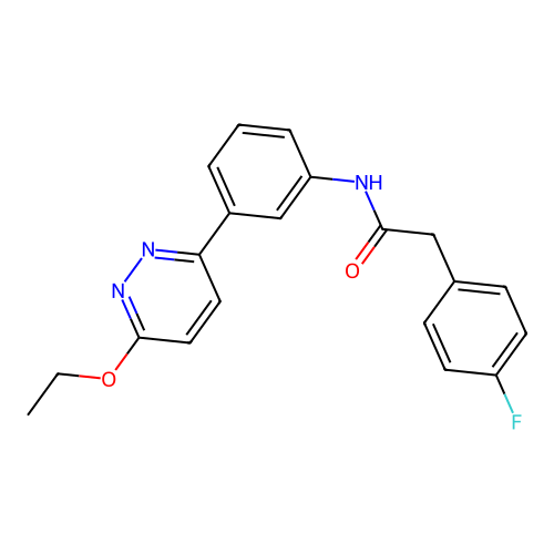 N-[3-(6-ethoxypyridazin-3-yl)phenyl]-2-(4-fluorophenyl)acetamide structure