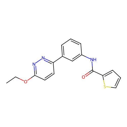 N-[3-(6-ethoxypyridazin-3-yl)phenyl]thiophene-2-carboxamide structure