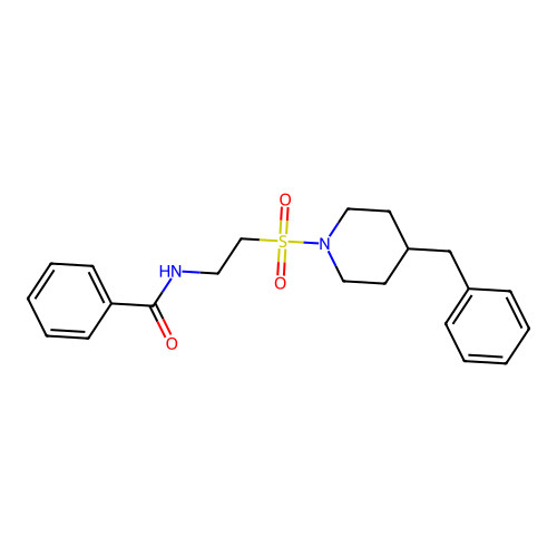 N-{2-[(4-benzylpiperidin-1-yl)sulfonyl]ethyl}benzamide structure