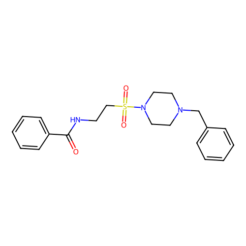 N-[2-(4-benzylpiperazin-1-yl)sulfonylethyl]benzamide structure