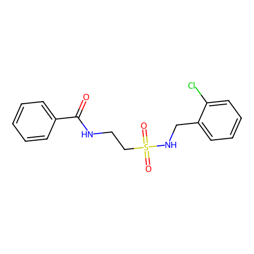 N-(2-(N-(2-chlorobenzyl)sulfamoyl)ethyl)benzamide structure