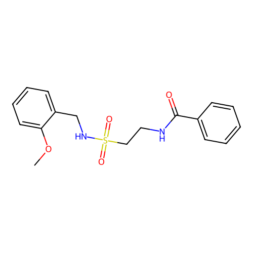 N-(2-(N-(2-methoxybenzyl)sulfamoyl)ethyl)benzamide structure