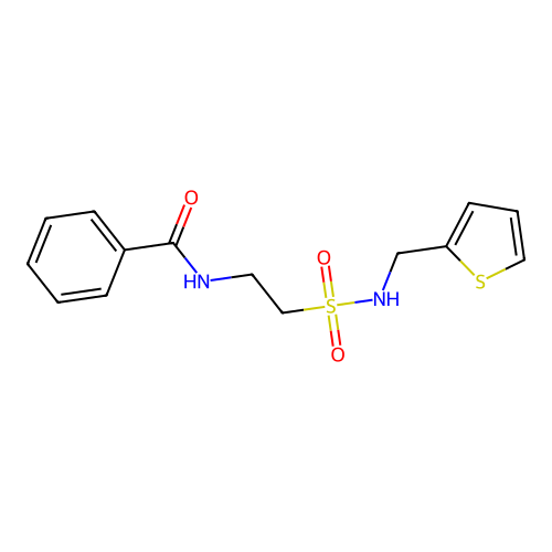 N-(2-(N-(thiophen-2-ylmethyl)sulfamoyl)ethyl)benzamide structure