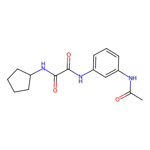 N1-(3-acetamidophenyl)-N2-cyclopentyloxalamide structure