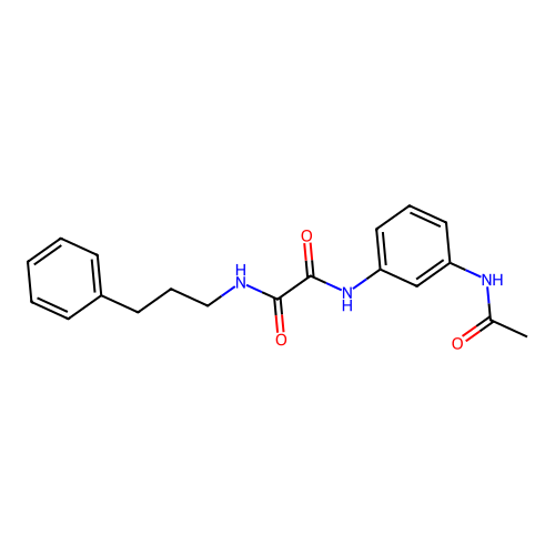 N'-(3-acetamidophenyl)-N-(3-phenylpropyl)oxamide structure