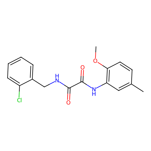 N1-(2-chlorobenzyl)-N2-(2-methoxy-5-methylphenyl)oxalamide structure