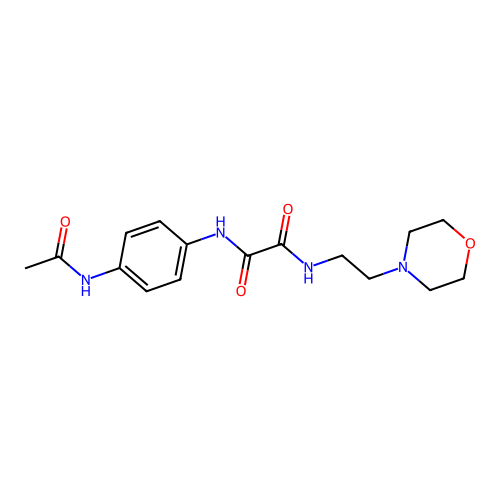 N'-(4-acetamidophenyl)-N-(2-morpholin-4-ylethyl)oxamide structure