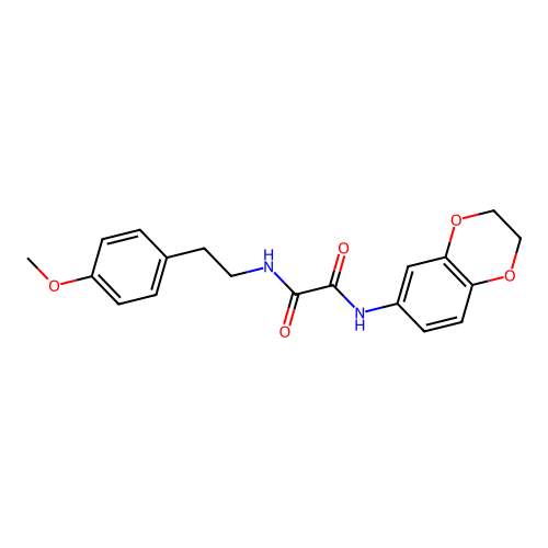 N1-(2,3-dihydrobenzo[b][1,4]dioxin-6-yl)-N2-(4-methoxyphenethyl)oxalamide structure