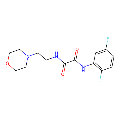 N'-(2,5-difluorophenyl)-N-(2-morpholin-4-ylethyl)oxamide structure