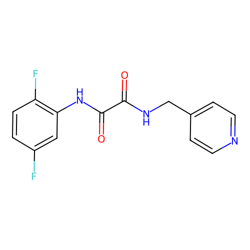 N1-(2,5-difluorophenyl)-N2-(pyridin-4-ylmethyl)oxalamide structure