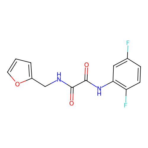 N1-(2,5-difluorophenyl)-N2-(furan-2-ylmethyl)oxalamide structure