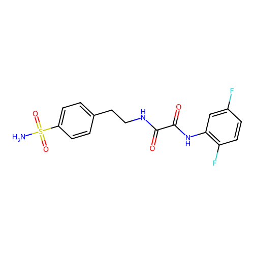 N1-(2,5-difluorophenyl)-N2-(4-sulfamoylphenethyl)oxalamide structure