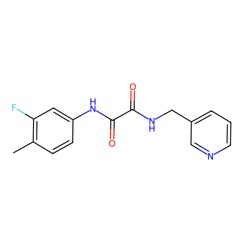 N1-(3-fluoro-4-methylphenyl)-N2-(pyridin-3-ylmethyl)oxalamide structure