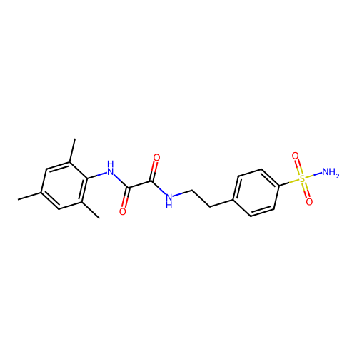 N1-mesityl-N2-(4-sulfamoylphenethyl)oxalamide structure
