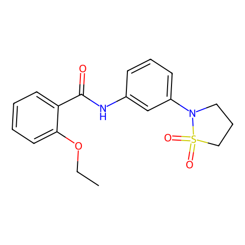 N-(3-(1,1-dioxidoisothiazolidin-2-yl)phenyl)-2-ethoxybenzamide structure
