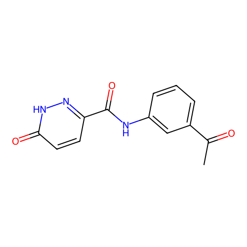 N-(3-acetylphenyl)-6-oxo-1,6-dihydropyridazine-3-carboxamide structure