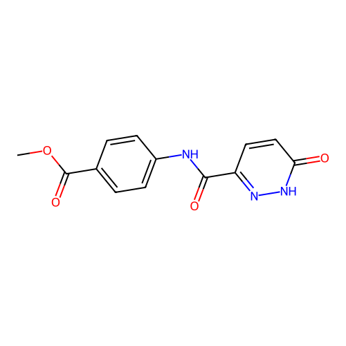 Methyl 4-(6-oxo-1,6-dihydropyridazine-3-carboxamido)benzoate structure
