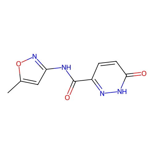 N-(5-methylisoxazol-3-yl)-6-oxo-1,6-dihydropyridazine-3-carboxamide structure