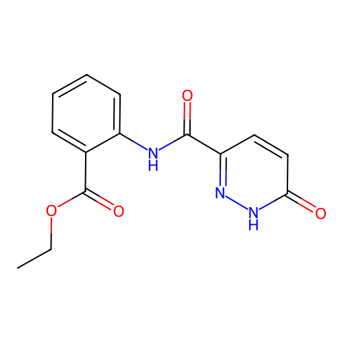 Ethyl 2-(6-oxo-1,6-dihydropyridazine-3-carboxamido)benzoate structure