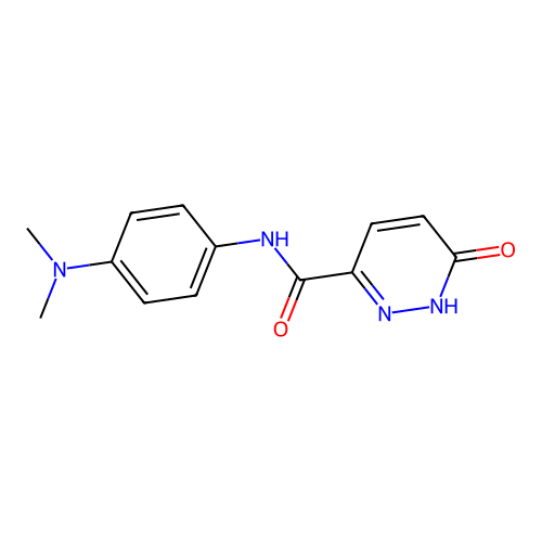 N-(4-(dimethylamino)phenyl)-6-oxo-1,6-dihydropyridazine-3-carboxamide structure