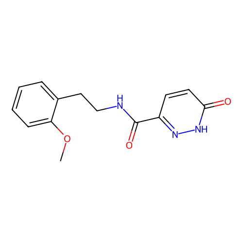 N-(2-methoxyphenethyl)-6-oxo-1,6-dihydropyridazine-3-carboxamide structure