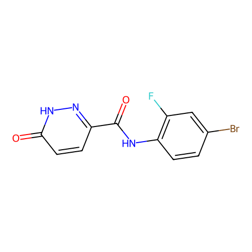 N-(4-bromo-2-fluorophenyl)-6-oxo-1,6-dihydropyridazine-3-carboxamide structure