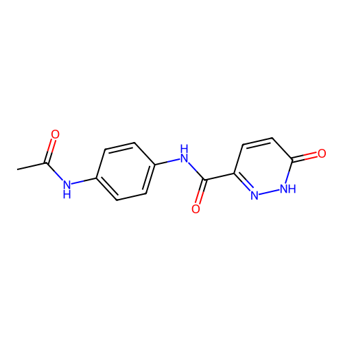 N-(4-acetamidophenyl)-6-oxo-1,6-dihydropyridazine-3-carboxamide structure