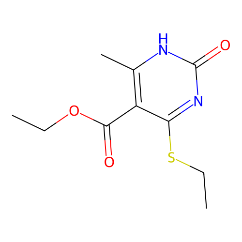 ethyl 4-ethylsulfanyl-6-methyl-2-oxo-1H-pyrimidine-5-carboxylate structure
