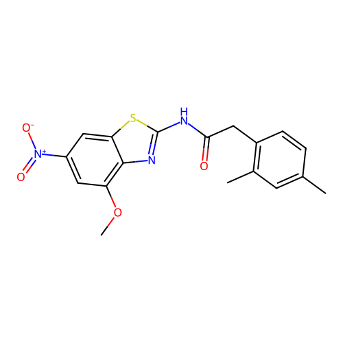 2-(2,4-dimethylphenyl)-N-(4-methoxy-6-nitrobenzo[d]thiazol-2-yl)acetamide structure