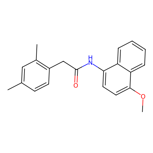 2-(2,4-dimethylphenyl)-N-(4-methoxynaphthalen-1-yl)acetamide structure