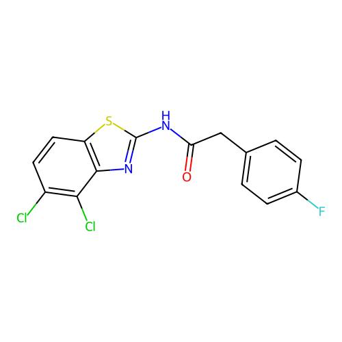N-(4,5-dichlorobenzo[d]thiazol-2-yl)-2-(4-fluorophenyl)acetamide structure