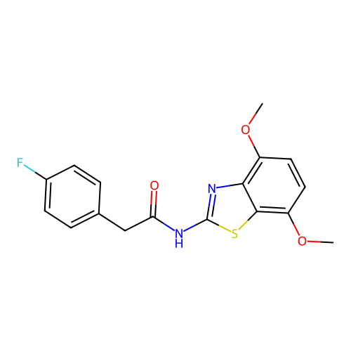 N-(4,7-dimethoxybenzo[d]thiazol-2-yl)-2-(4-fluorophenyl)acetamide structure