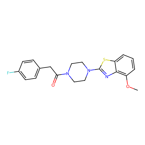 2-(4-Fluorophenyl)-1-(4-(4-methoxybenzo[d]thiazol-2-yl)piperazin-1-yl)ethanone structure