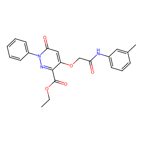 Ethyl 4-[2-(3-methylanilino)-2-oxoethoxy]-6-oxo-1-phenylpyridazine-3-carboxylate structure