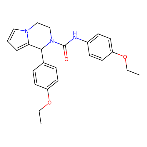 N,1-bis(4-ethoxyphenyl)-3,4-dihydropyrrolo[1,2-a]pyrazine-2(1H)-carboxamide structure