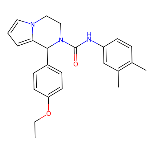 N-(3,4-dimethylphenyl)-1-(4-ethoxyphenyl)-1H,2H,3H,4H-pyrrolo[1,2-a]pyrazine-2-carboxamide structure